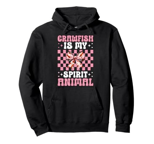 Crawfish is My Spirit Tierkrebse Mädchen Mama Kokette Schleife Pullover Hoodie von Womens Pink Coquette Bow Crawfish Crayfish Gifts