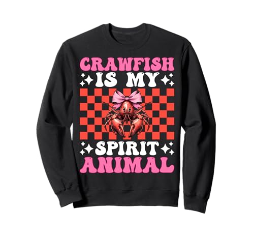 Crawfish is My Spirit Tierkrebse Mädchen Mama Kokette Schleife Sweatshirt von Womens Pink Coquette Bow Crawfish Crayfish Gifts