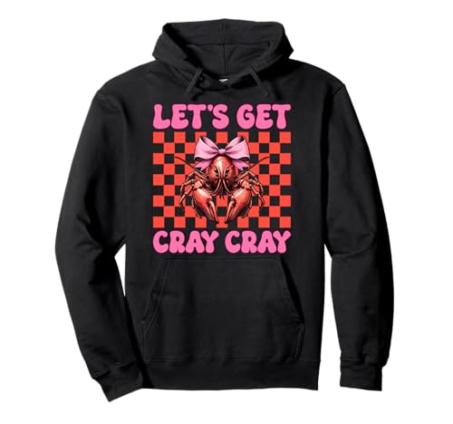 Holen wir Uns Cray Crayfish Crayfish Girl Mom Coquette Bow Pullover Hoodie von Womens Pink Coquette Bow Crawfish Crayfish Gifts