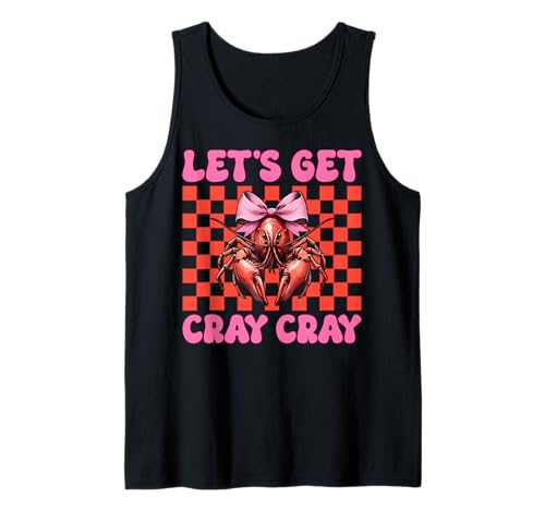 Holen wir Uns Cray Crayfish Crayfish Girl Mom Coquette Bow Tank Top von Womens Pink Coquette Bow Crawfish Crayfish Gifts