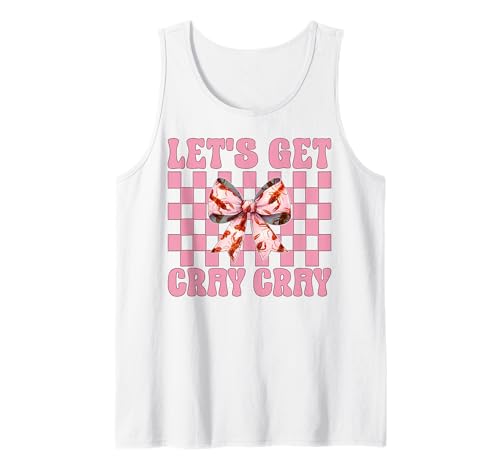 Holen wir Uns Cray Crayfish Crayfish Girl Mom Coquette Bow Tank Top von Womens Pink Coquette Bow Crawfish Crayfish Gifts