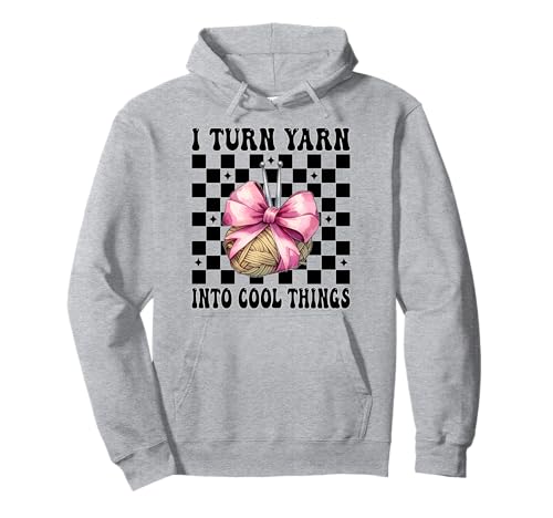 Ich Mache aus Wolle Coole Dinge Häkeln, Häkeln, Mädchen, Mama Pullover Hoodie von Womens Pink Coquette Bow Crocheting Crochet Gifts