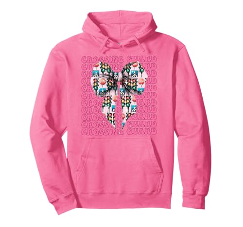 Crossing Guard Pedestrian Girl Coquette Schleife Rosa Band Pullover Hoodie von Womens Pink Coquette Bow Crossing Guard Gifts