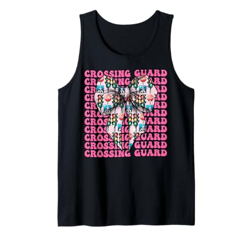 Crossing Guard Pedestrian Girl Coquette Schleife Rosa Band Tank Top Crossing Guard Pedestrian Girl Coquette Schleife Rosa Band Tank Top von Womens Pink Coquette Bow Crossing Guard Gifts