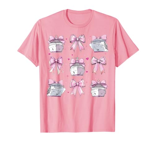Kreuzfahrt, Urlaub, Mädchen, Coquette Bow, Mama, Mama T-Shirt von Womens Pink Coquette Bow Cruising Cruise Gifts