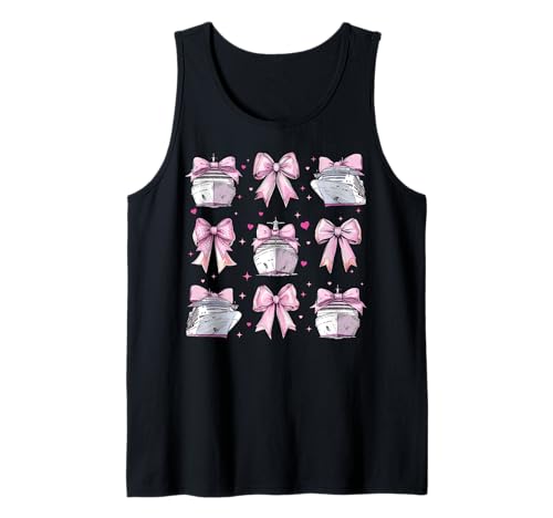 Kreuzfahrt, Urlaub, Mädchen, Coquette Bow, Mama, Mama Tank Top von Womens Pink Coquette Bow Cruising Cruise Gifts