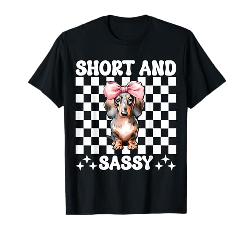 Dackel Doxie Dackel Girl Mom Coquette Short and Sassy T-Shirt Dackel Doxie Dackel Girl Mom Coquette Short and Sassy T-Shirt von Womens Pink Coquette Bow Dachshund Dog Gifts