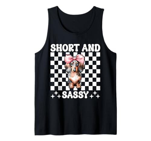 Dackel Doxie Dackel Girl Mom Coquette Short and Sassy Tank Top Dackel Doxie Dackel Girl Mom Coquette Short and Sassy Tank Top von Womens Pink Coquette Bow Dachshund Dog Gifts