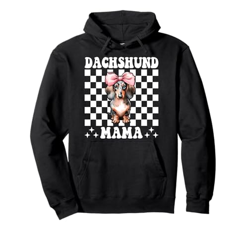 Dackel Mama Dackel Mama Doxie Muttertag Kokette Schleife Pullover Hoodie Dackel Mama Dackel Mama Doxie Muttertag Kokette Schleife Pullover Hoodie von Womens Pink Coquette Bow Dachshund Dog Gifts