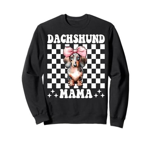 Dackel Mama Dackel Mama Doxie Muttertag Kokette Schleife Sweatshirt von Womens Pink Coquette Bow Dachshund Dog Gifts