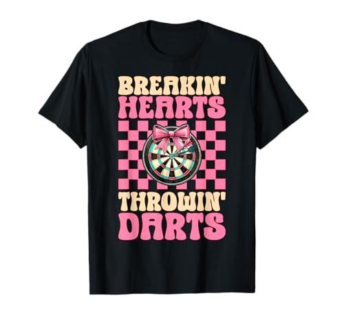 Breakin' Hearts Throwin' Darts Dartscheibe Dart Girl Coquette T-Shirt Breakin' Hearts Throwin' Darts Dartscheibe Dart Girl Coquette T-Shirt von Womens Pink Coquette Bow Darts Dartboard Gifts