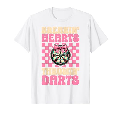 Breakin' Hearts Throwin' Darts Dartscheibe Dart Girl Coquette T-Shirt Breakin' Hearts Throwin' Darts Dartscheibe Dart Girl Coquette T-Shirt von Womens Pink Coquette Bow Darts Dartboard Gifts
