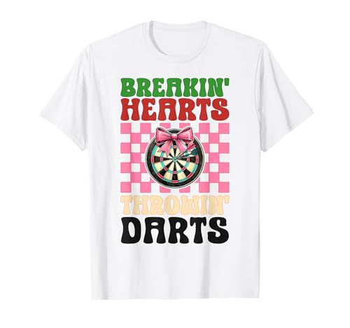 Breakin' Hearts Throwin' Darts Dartscheibe Dart Girl Coquette T-Shirt Breakin' Hearts Throwin' Darts Dartscheibe Dart Girl Coquette T-Shirt von Womens Pink Coquette Bow Darts Dartboard Gifts
