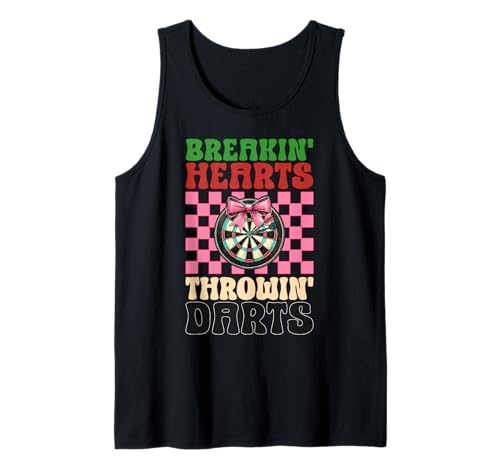 Breakin' Hearts Throwin' Darts Dartscheibe Dart Girl Coquette Tank Top Breakin' Hearts Throwin' Darts Dartscheibe Dart Girl Coquette Tank Top von Womens Pink Coquette Bow Darts Dartboard Gifts