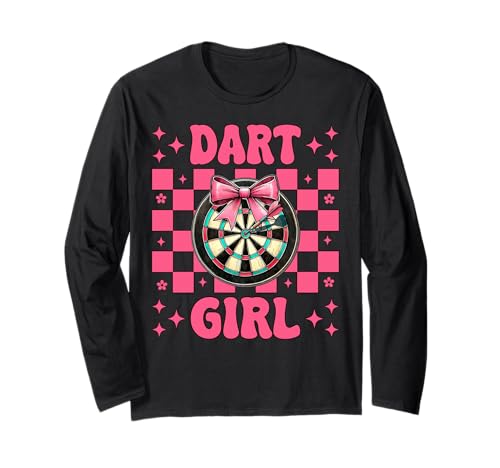 Dart Girl Darts Dartscheibe Pink Coquette Bow Langarmshirt Dart Girl Darts Dartscheibe Pink Coquette Bow Langarmshirt von Womens Pink Coquette Bow Darts Dartboard Gifts