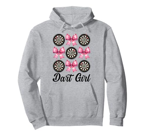 Dart Girl Darts Dartscheibe Pink Coquette Bow Pullover Hoodie von Womens Pink Coquette Bow Darts Dartboard Gifts