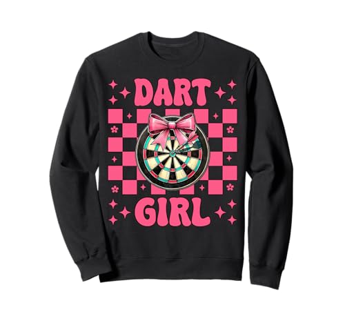 Dart Girl Darts Dartscheibe Pink Coquette Bow Sweatshirt von Womens Pink Coquette Bow Darts Dartboard Gifts
