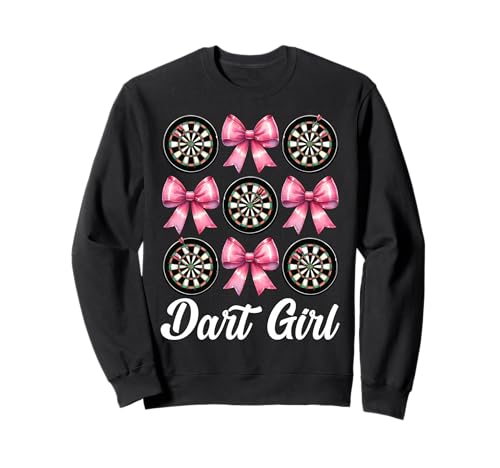 Dart Girl Darts Dartscheibe Pink Coquette Bow Sweatshirt von Womens Pink Coquette Bow Darts Dartboard Gifts