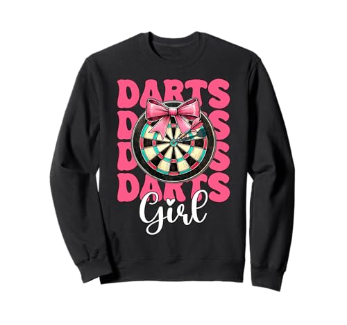 Dart Girl Darts Dartscheibe Pink Coquette Bow Sweatshirt von Womens Pink Coquette Bow Darts Dartboard Gifts