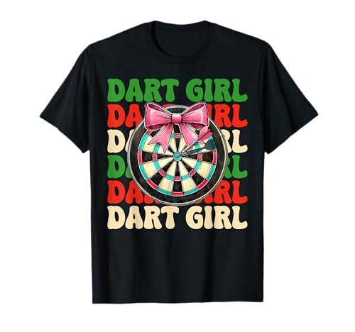 Dart Girl Darts Dartscheibe Pink Coquette Bow T-Shirt Dart Girl Darts Dartscheibe Pink Coquette Bow T-Shirt von Womens Pink Coquette Bow Darts Dartboard Gifts