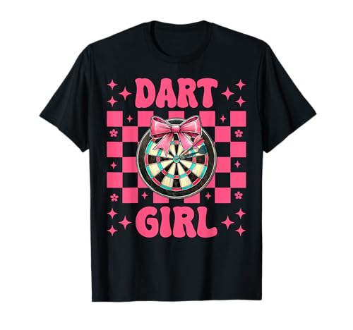 Dart Girl Darts Dartscheibe Pink Coquette Bow T-Shirt Dart Girl Darts Dartscheibe Pink Coquette Bow T-Shirt von Womens Pink Coquette Bow Darts Dartboard Gifts