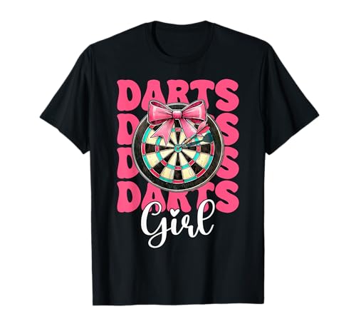 Dart Girl Darts Dartscheibe Pink Coquette Bow T-Shirt Dart Girl Darts Dartscheibe Pink Coquette Bow T-Shirt von Womens Pink Coquette Bow Darts Dartboard Gifts