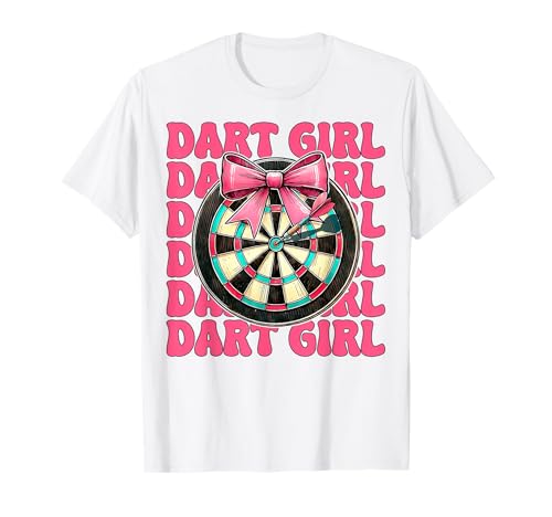 Dart Girl Darts Dartscheibe Pink Coquette Bow T-Shirt Dart Girl Darts Dartscheibe Pink Coquette Bow T-Shirt von Womens Pink Coquette Bow Darts Dartboard Gifts