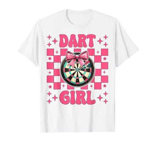 Dart Girl Darts Dartscheibe Pink Coquette Bow T-Shirt Dart Girl Darts Dartscheibe Pink Coquette Bow T-Shirt von Womens Pink Coquette Bow Darts Dartboard Gifts