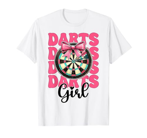 Dart Girl Darts Dartscheibe Pink Coquette Bow T-Shirt von Womens Pink Coquette Bow Darts Dartboard Gifts