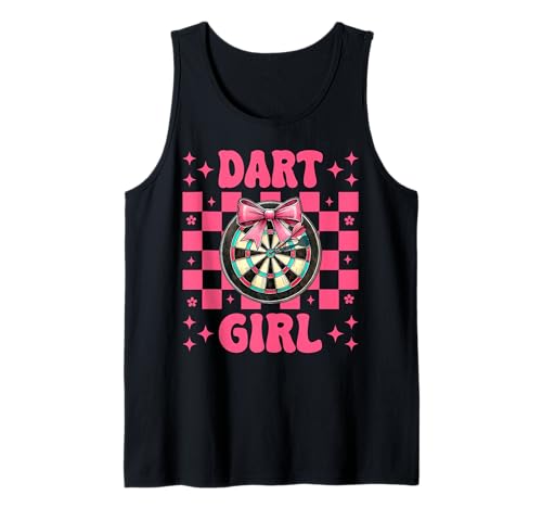 Dart Girl Darts Dartscheibe Pink Coquette Bow Tank Top von Womens Pink Coquette Bow Darts Dartboard Gifts