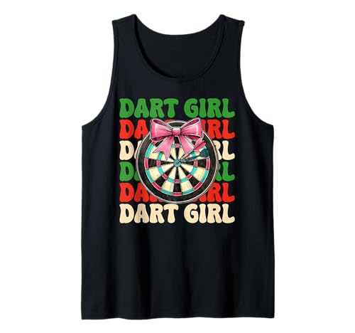 Dart Girl Darts Dartscheibe Pink Coquette Bow Tank Top von Womens Pink Coquette Bow Darts Dartboard Gifts