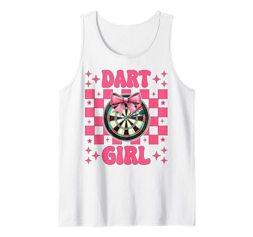 Dart Girl Darts Dartscheibe Pink Coquette Bow Tank Top von Womens Pink Coquette Bow Darts Dartboard Gifts