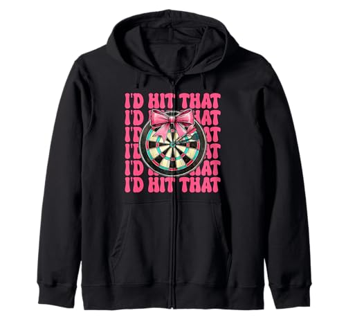 Darts Dartscheibe Dart Girl Mom Coquette Bow I'd Hit That Kapuzenjacke Darts Dartscheibe Dart Girl Mom Coquette Bow I'd Hit That Kapuzenjacke von Womens Pink Coquette Bow Darts Dartboard Gifts