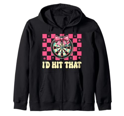Darts Dartscheibe Dart Girl Mom Coquette Bow I'd Hit That Kapuzenjacke Darts Dartscheibe Dart Girl Mom Coquette Bow I'd Hit That Kapuzenjacke von Womens Pink Coquette Bow Darts Dartboard Gifts