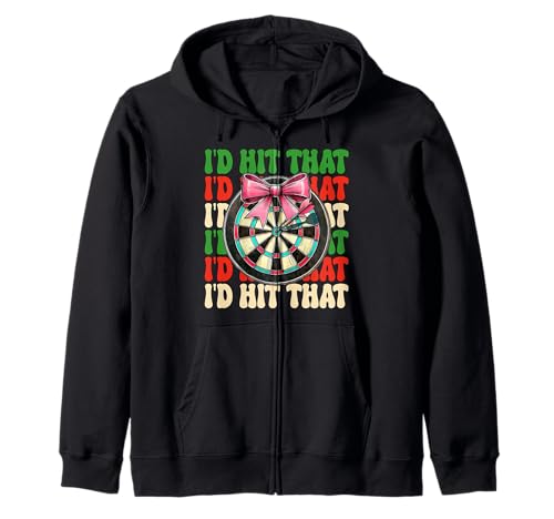 Darts Dartscheibe Dart Girl Mom Coquette Bow I'd Hit That Kapuzenjacke Darts Dartscheibe Dart Girl Mom Coquette Bow I'd Hit That Kapuzenjacke von Womens Pink Coquette Bow Darts Dartboard Gifts
