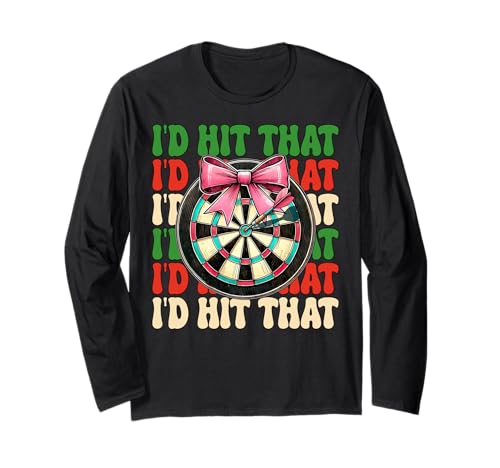 Darts Dartscheibe Dart Girl Mom Coquette Bow I'd Hit That Langarmshirt Darts Dartscheibe Dart Girl Mom Coquette Bow I'd Hit That Langarmshirt von Womens Pink Coquette Bow Darts Dartboard Gifts