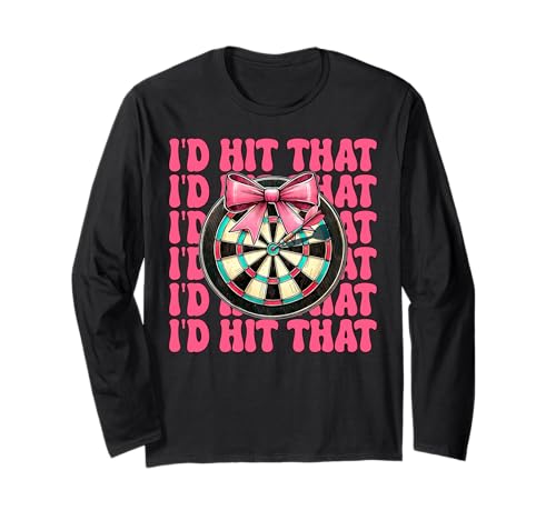 Darts Dartscheibe Dart Girl Mom Coquette Bow I'd Hit That Langarmshirt Darts Dartscheibe Dart Girl Mom Coquette Bow I'd Hit That Langarmshirt von Womens Pink Coquette Bow Darts Dartboard Gifts