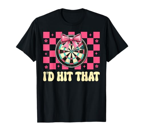 Darts Dartscheibe Dart Girl Mom Coquette Bow I'd Hit That T-Shirt Darts Dartscheibe Dart Girl Mom Coquette Bow I'd Hit That T-Shirt von Womens Pink Coquette Bow Darts Dartboard Gifts