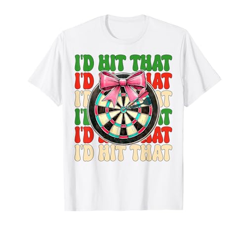 Darts Dartscheibe Dart Girl Mom Coquette Bow I'd Hit That T-Shirt Darts Dartscheibe Dart Girl Mom Coquette Bow I'd Hit That T-Shirt von Womens Pink Coquette Bow Darts Dartboard Gifts