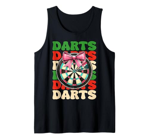Darts Dartscheibe Dart Girl Mom Coquette Bow Tank Top Darts Dartscheibe Dart Girl Mom Coquette Bow Tank Top von Womens Pink Coquette Bow Darts Dartboard Gifts