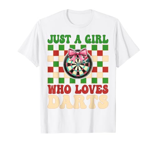 Just A Girl Who Loves Darts Dartscheibe Pink Coquette Bow T-Shirt Just A Girl Who Loves Darts Dartscheibe Pink Coquette Bow T-Shirt von Womens Pink Coquette Bow Darts Dartboard Gifts