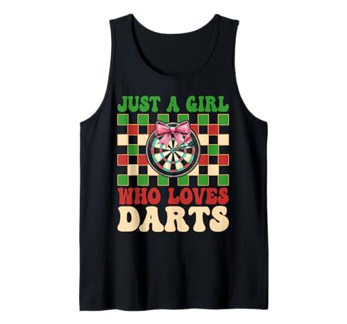 Just A Girl Who Loves Darts Dartscheibe Pink Coquette Bow Tank Top Just A Girl Who Loves Darts Dartscheibe Pink Coquette Bow Tank Top von Womens Pink Coquette Bow Darts Dartboard Gifts