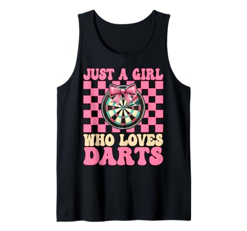 Just A Girl Who Loves Darts Dartscheibe Pink Coquette Bow Tank Top Just A Girl Who Loves Darts Dartscheibe Pink Coquette Bow Tank Top von Womens Pink Coquette Bow Darts Dartboard Gifts
