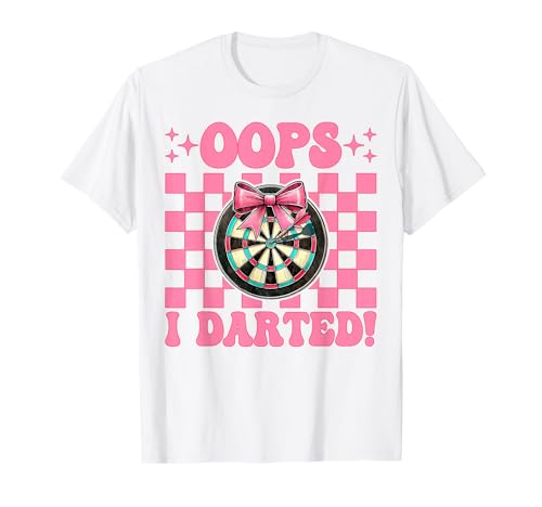 Oops, I Darted! Darts Dartscheibe Dart Girl Mom Coquette Bow T-Shirt Oops, I Darted! Darts Dartscheibe Dart Girl Mom Coquette Bow T-Shirt von Womens Pink Coquette Bow Darts Dartboard Gifts