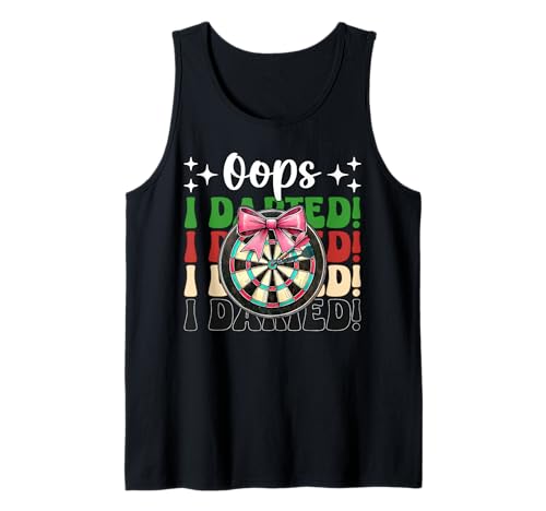 Oops, I Darted! Darts Dartscheibe Dart Girl Mom Coquette Bow Tank Top Oops, I Darted! Darts Dartscheibe Dart Girl Mom Coquette Bow Tank Top von Womens Pink Coquette Bow Darts Dartboard Gifts