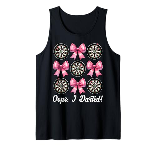 Oops, I Darted! Darts Dartscheibe Dart Girl Mom Coquette Bow Tank Top Oops, I Darted! Darts Dartscheibe Dart Girl Mom Coquette Bow Tank Top von Womens Pink Coquette Bow Darts Dartboard Gifts