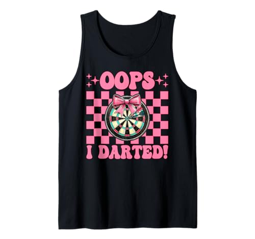 Oops, I Darted! Darts Dartscheibe Dart Girl Mom Coquette Bow Tank Top Oops, I Darted! Darts Dartscheibe Dart Girl Mom Coquette Bow Tank Top von Womens Pink Coquette Bow Darts Dartboard Gifts