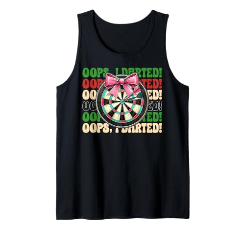 Oops, I Darted! Darts Dartscheibe Dart Girl Mom Coquette Bow Tank Top Oops, I Darted! Darts Dartscheibe Dart Girl Mom Coquette Bow Tank Top von Womens Pink Coquette Bow Darts Dartboard Gifts