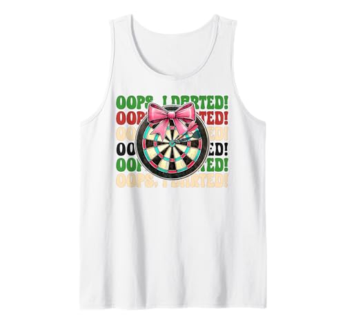 Oops, I Darted! Darts Dartscheibe Dart Girl Mom Coquette Bow Tank Top Oops, I Darted! Darts Dartscheibe Dart Girl Mom Coquette Bow Tank Top von Womens Pink Coquette Bow Darts Dartboard Gifts