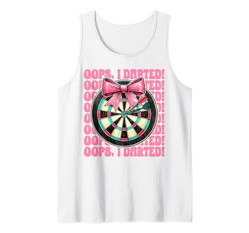 Oops, I Darted! Darts Dartscheibe Dart Girl Mom Coquette Bow Tank Top Oops, I Darted! Darts Dartscheibe Dart Girl Mom Coquette Bow Tank Top von Womens Pink Coquette Bow Darts Dartboard Gifts